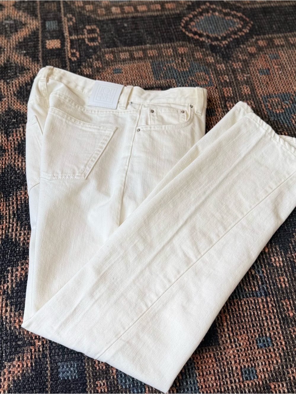 Toteme white straight leg Jean size 24